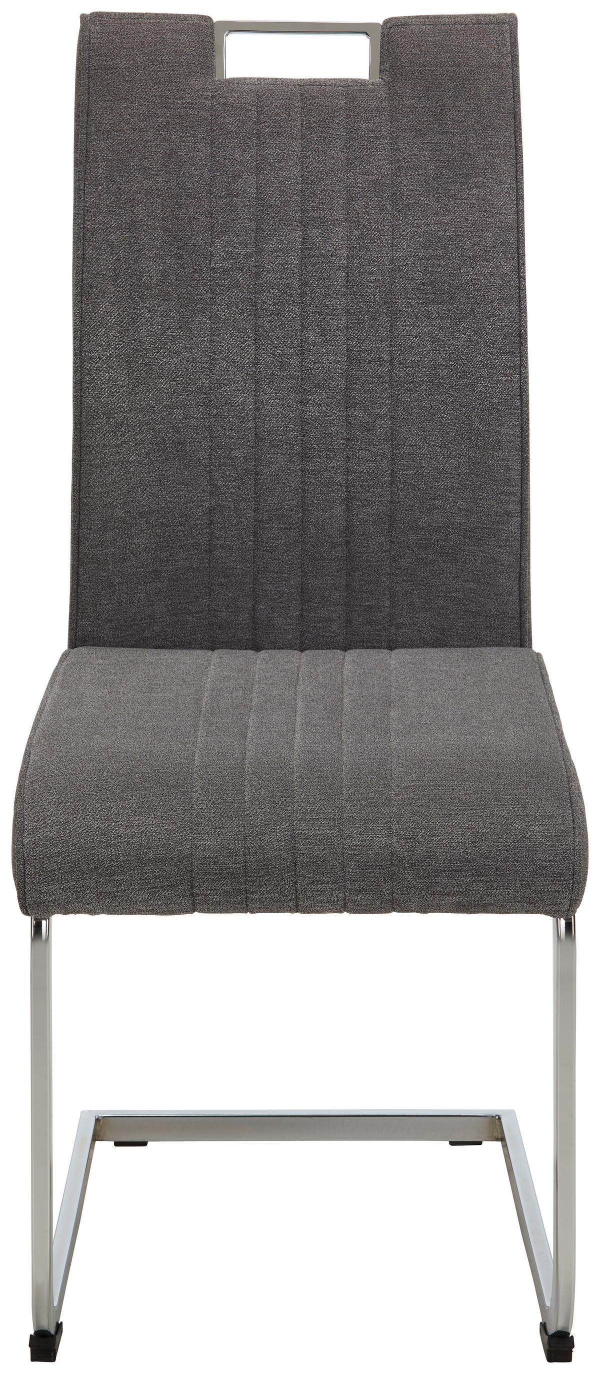 Scaun Katja - culoare crom/gri, Modern, metal/textil (42/98/56cm) - Mömax