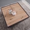SALONTAFEL FOSCO - Eikenkleuren/Grijs, Modern, Metaal (80/80/38cm) - Bessagi Home