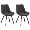 Stuhl-Set Samuel ca. 53x87 cm 2er-Set Schwarz - Schwarz, Design, Textil (53/87/63cm) - MID.YOU