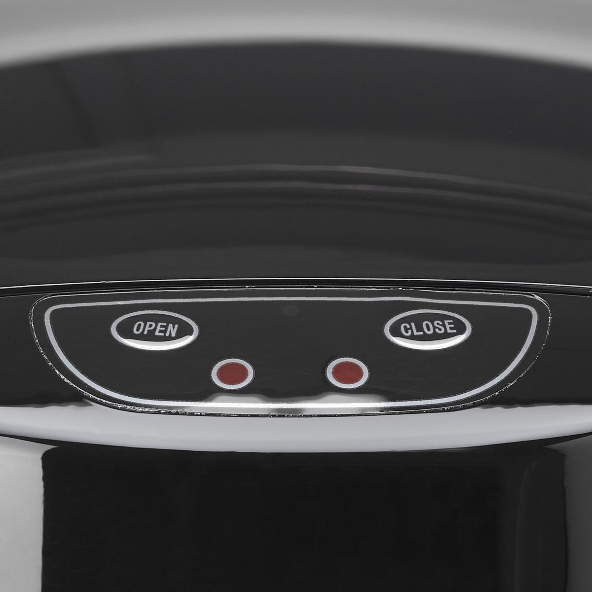 Koš Za Smeti Sensor, 9 L - barve nerjavečega jekla/črna, Trend, kovina/umetna masa (24,5/37,5cm) - Echtwerk