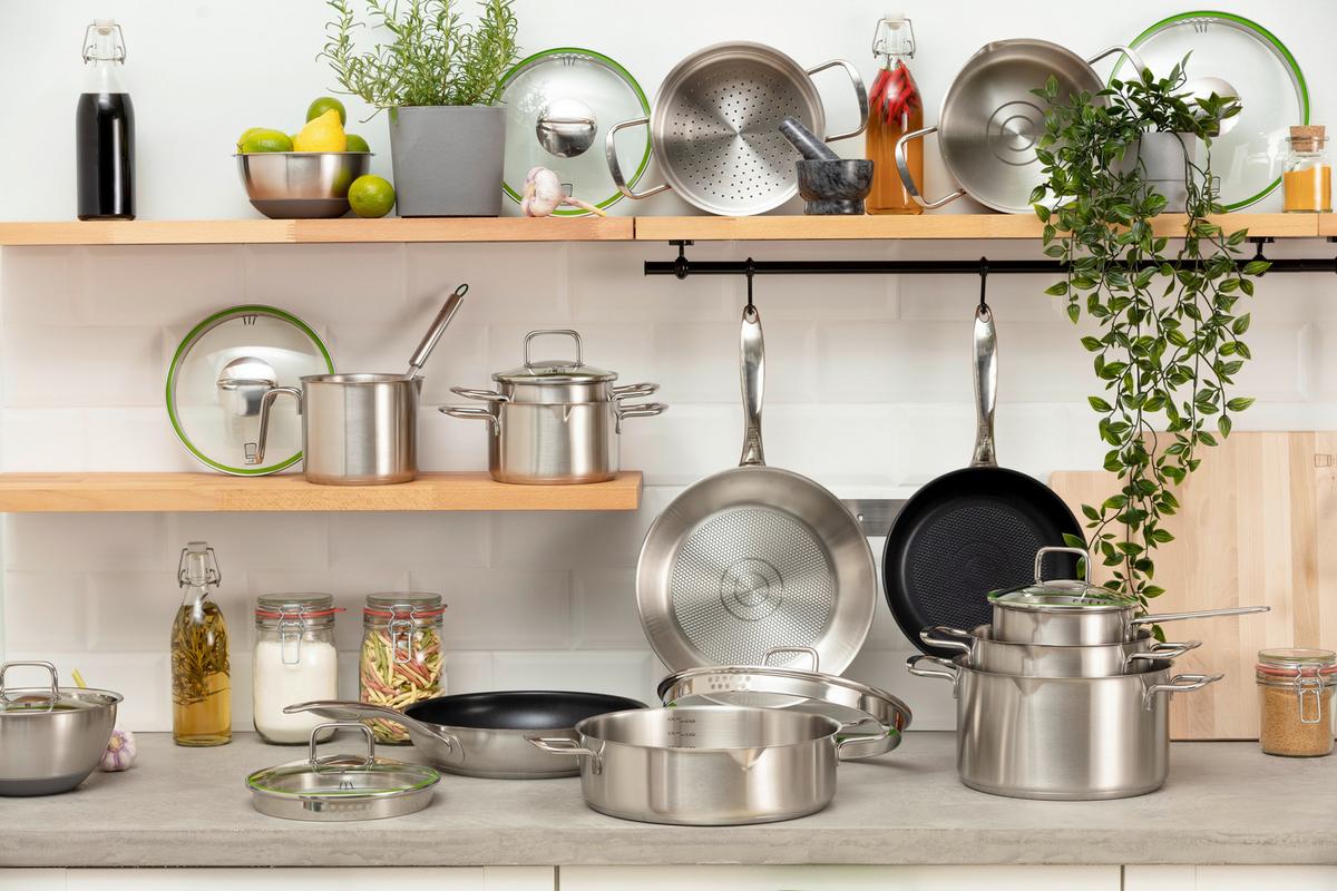 Tigaie pentru prăjit Munich - argintiu, Design, metal (28cm) - Chefkoch+Fackelmann