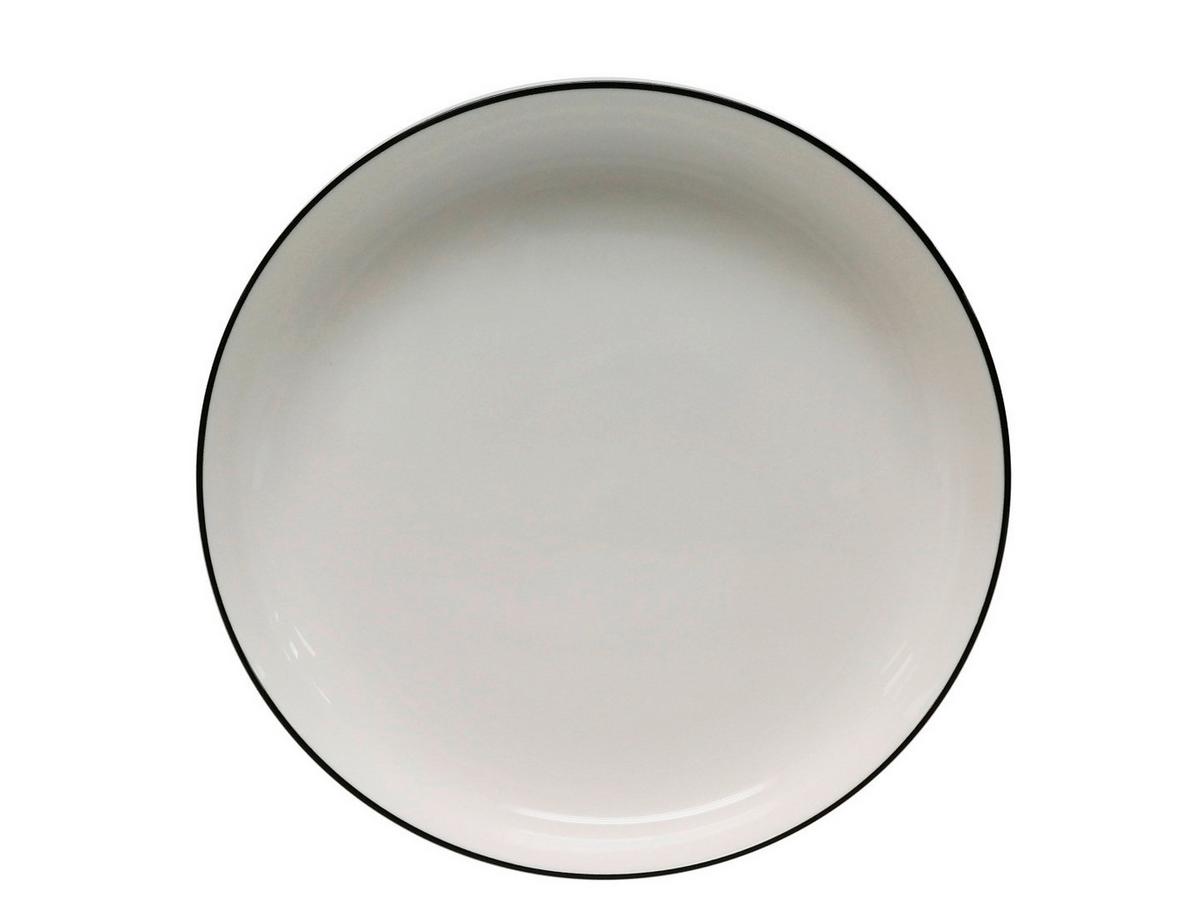 SERWIS OBIADOWO-ŚNIADANIOWY OSLO - czarny/biały, Design, ceramika - Novel