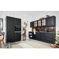Planungsküche Sylt Schwarz - Schwarz, ROMANTIK / LANDHAUS (125/290cm) - Nobilia