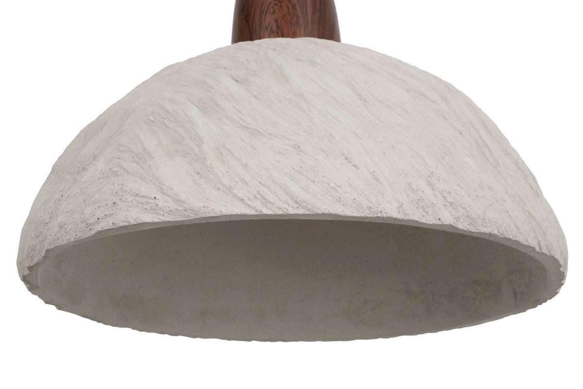 LAMPA WISZĄCA KAIMANA - kolor orzecha włoskiego/szary, Design, kamień/metal (28/120cm) - Collet's Monde