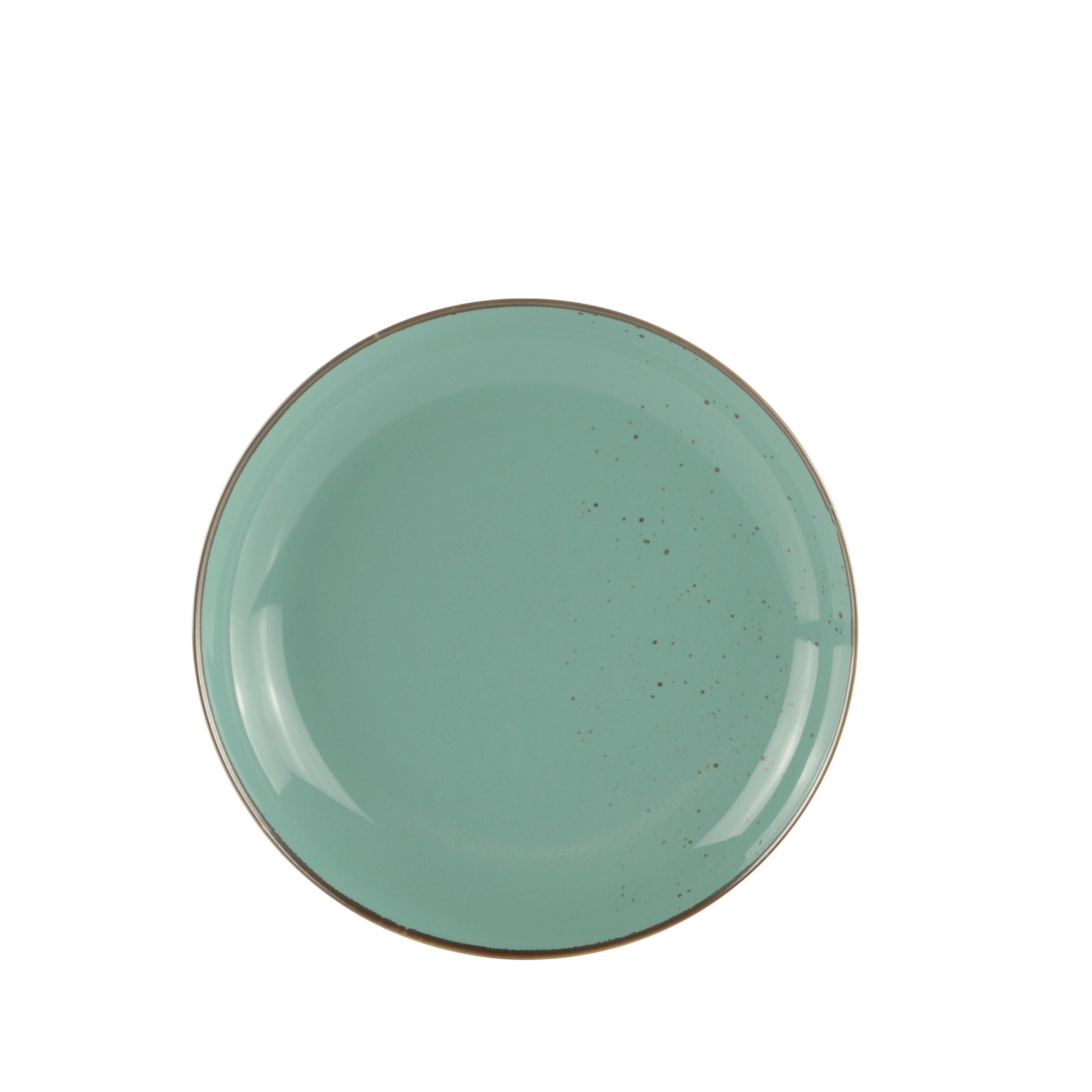 Desertni Krožnik Capri - zelena, Moderno, keramika (22/3,2cm) - Mömax