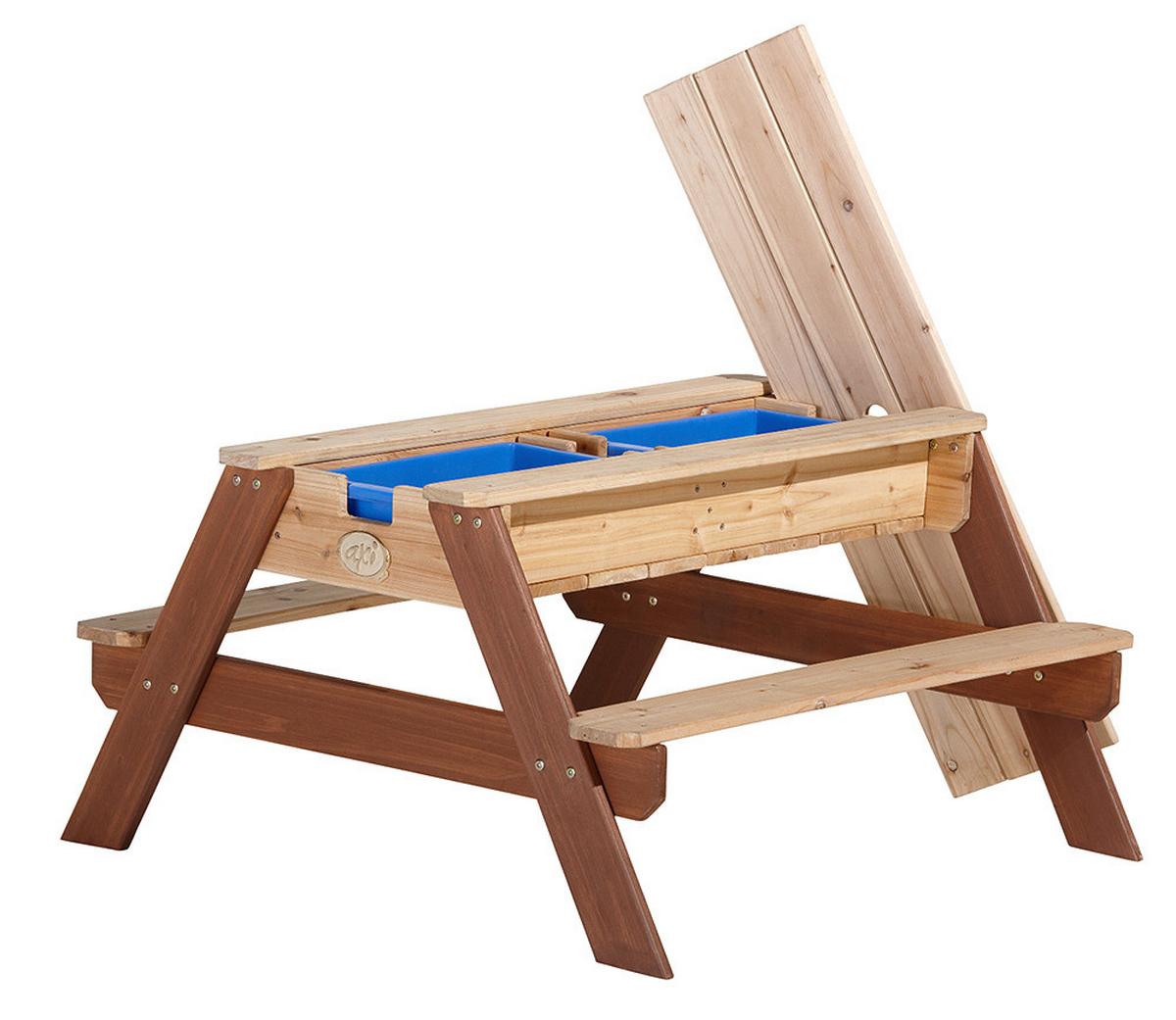 Kinder-Gartentisch Axi Nick Braun Sand-Wassertisch - Braun, Holz (80/56/90cm)