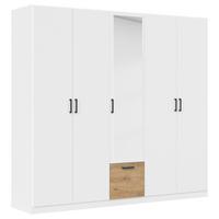 Omara Za Oblačila Bari, Bela, Barva Hrasta - siva/bela, Basics, kovina/leseni material (226/210/54cm) - Boxxx