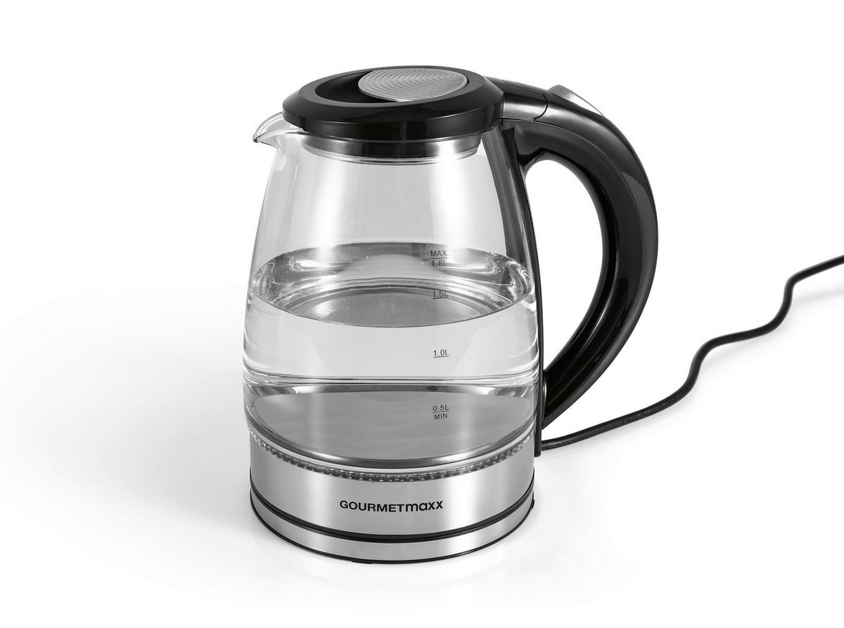 CZAJNIK ELEKTRYCZNY 15174 - kolor stalowy/czarny, Basics, tworzywo sztuczne/szkło (20,5/15/23cm)