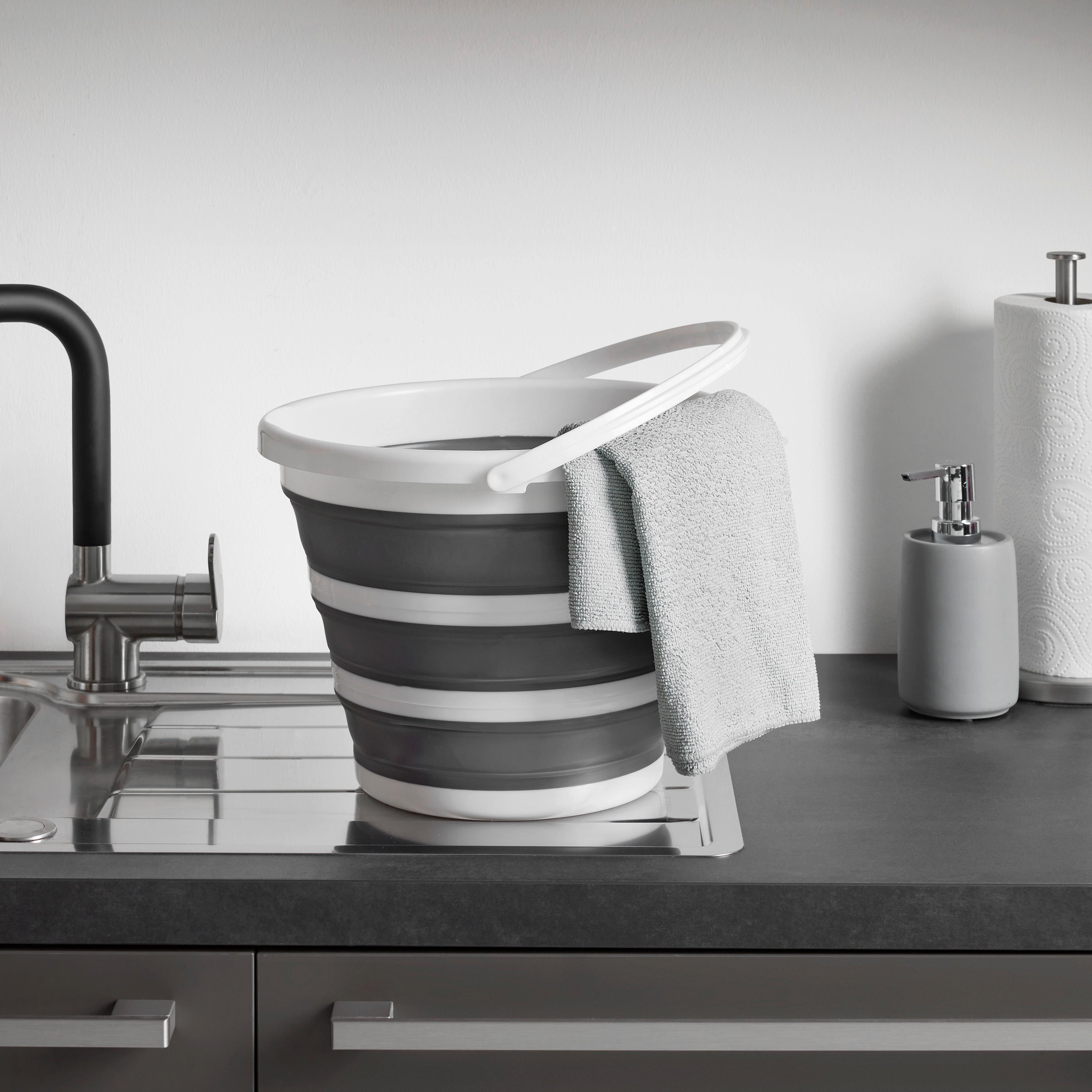 EMMER FOLDY - CA. 9L - Wit/Grijs, Konventionell, Kunststof (33/24cm) - Mömax