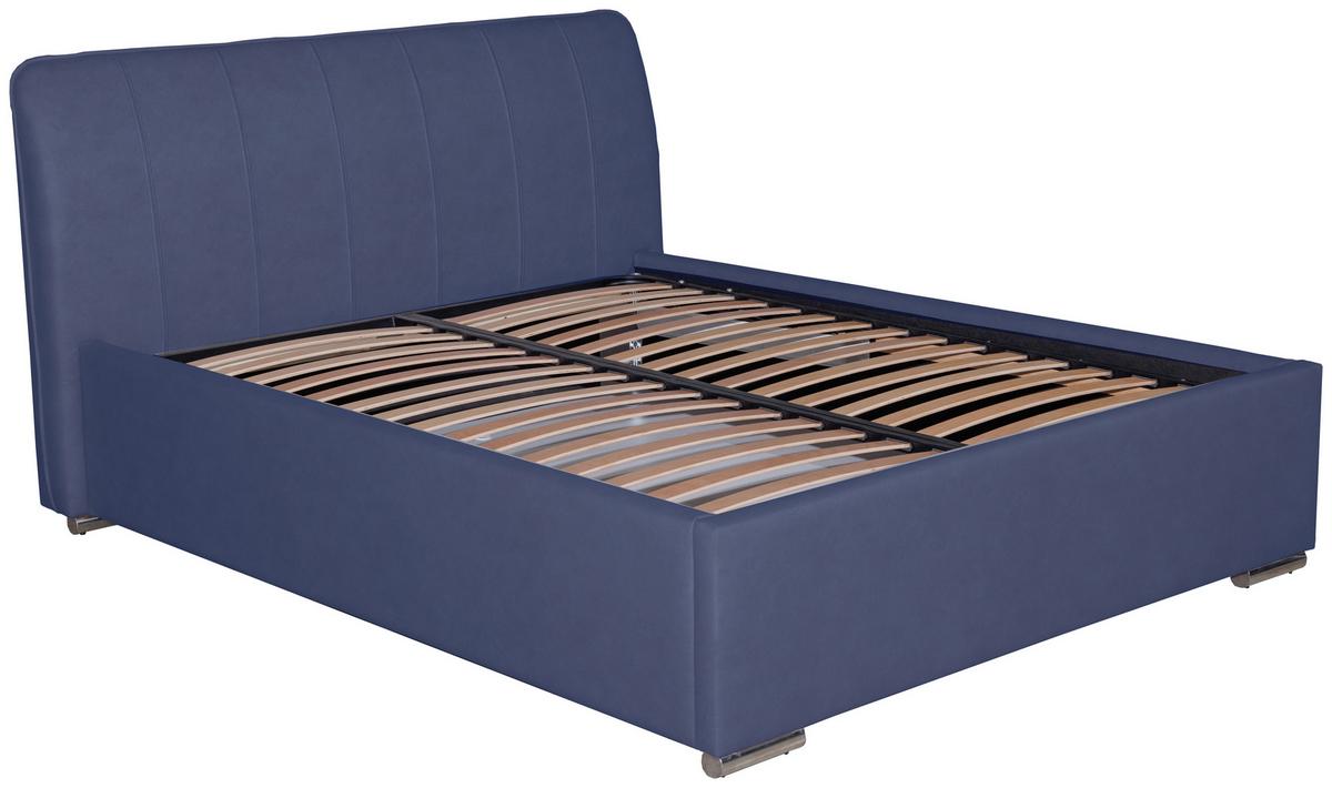 Tapecirani Krevet France Storage - boje kroma/crna, Basics, drvo/metal (180/200cm) - Modern Living