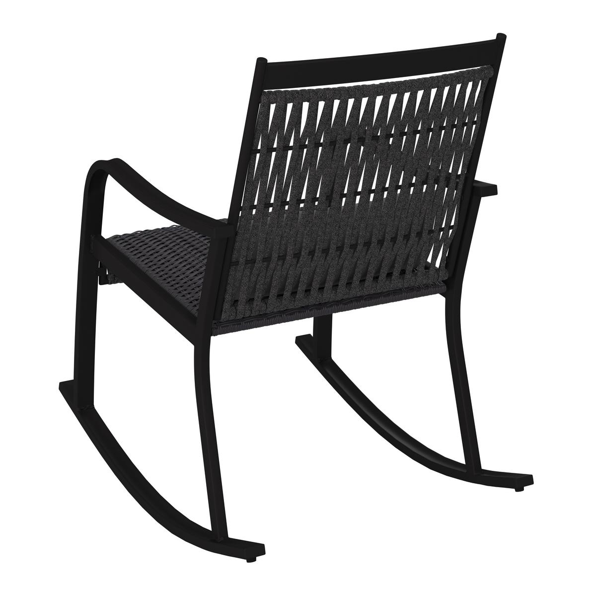 Balkonset Mathilda Dunkelgr. Metall/Outdoorstoff +Abdeckung - Dunkelgrau/Schwarz, MODERN, Kunststoff/Textil - Bessagi Garden