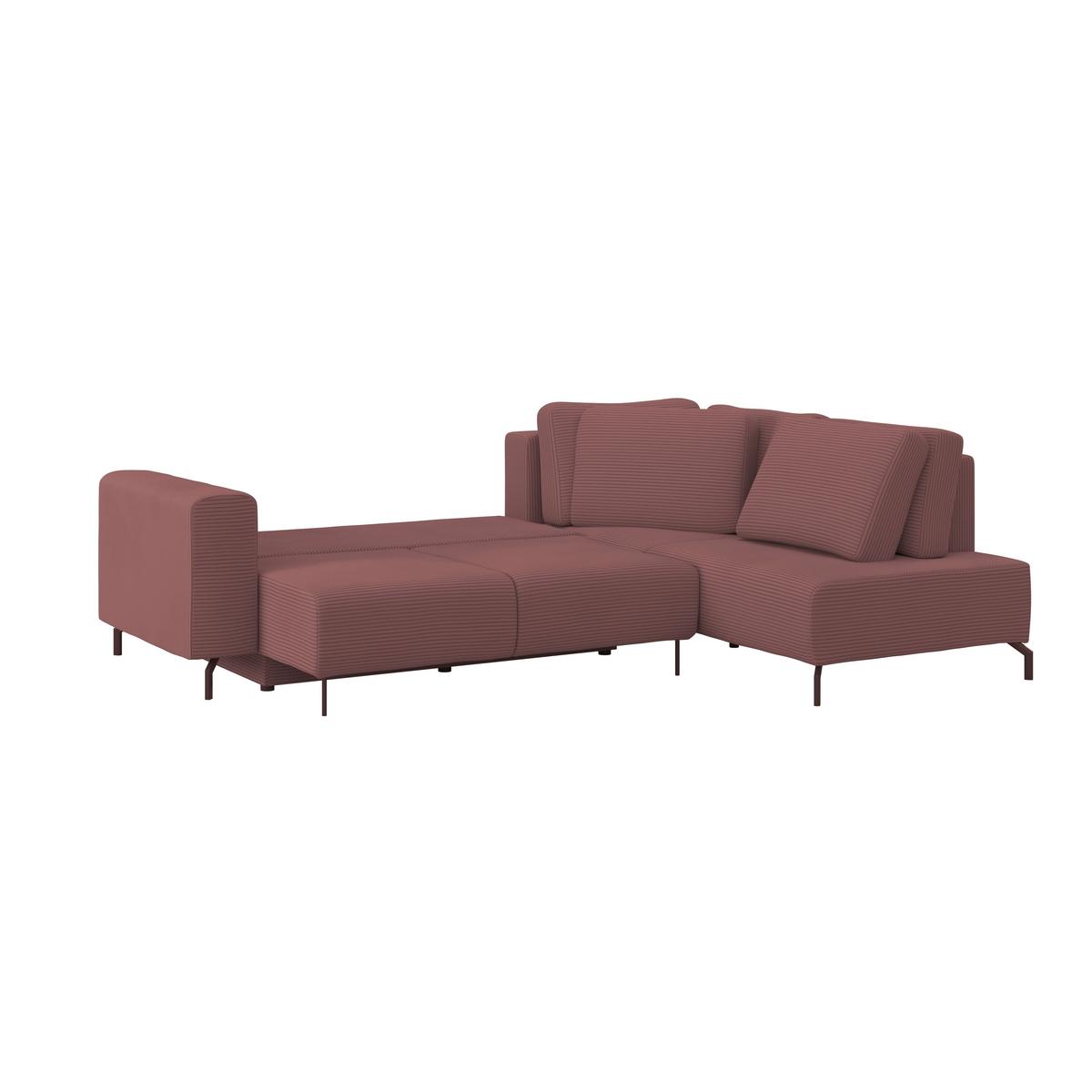 Colțar VENI - roz antic, Modern, textil (272/210cm) - Modern Living
