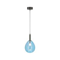 Led Viseća Svjetiljka Lukka - boje kroma/svijetlo plava, Design, staklo/metal (18/18/115cm)