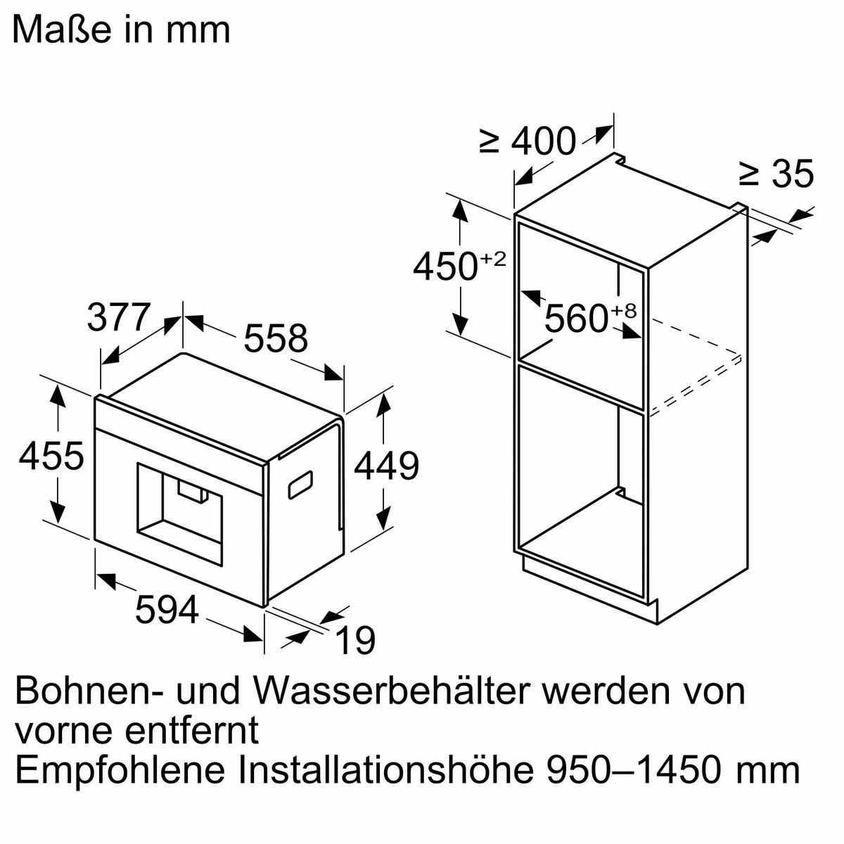 Kaffeevollautomat CL4TT11N0 Schwarz/Edelstahlfarben - Edelstahlfarben/Schwarz, MODERN, Metall (59,6/45,5/38,5cm) - Neff
