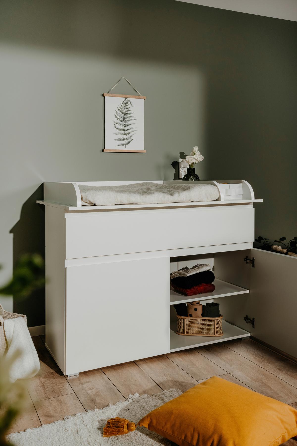 Previjalna Komoda Image, Bela - bela, Basics, leseni material (120/102/77cm) - MID.YOU