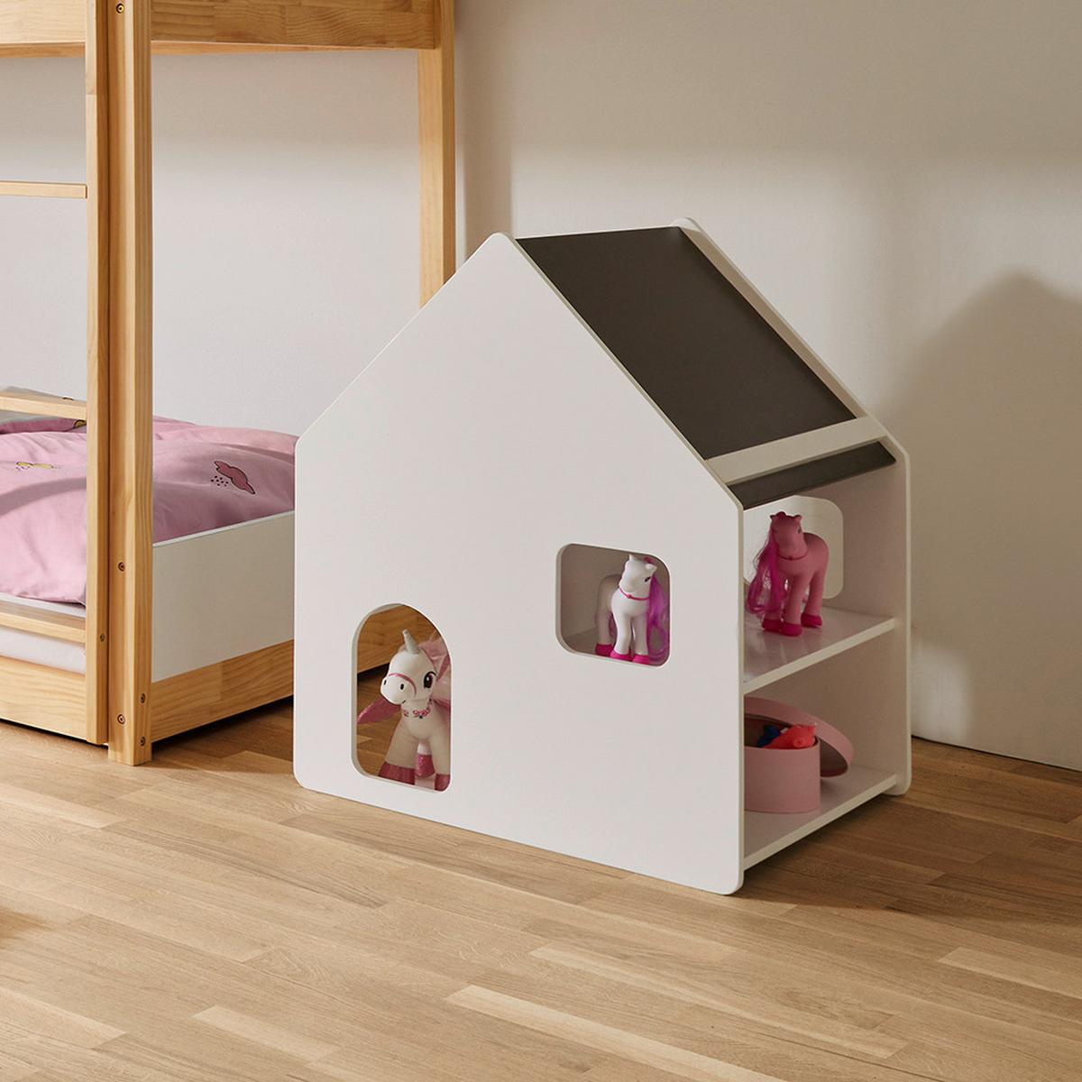 Spielhaus July Weiß MDF - Weiß, MODERN (60/80/60cm) - Bessagi Kids