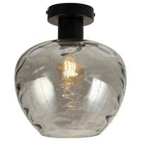 Deckenleuchte Ruz in Schwarz max. 25 Watt - Schwarz, MODERN, Glas/Metall (24/26.5cm) - Modern Living