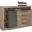 Sideboard in Kieferfarben - Dunkelgrau/Schwarz, LIFESTYLE, Holzwerkstoff/Kunststoff (160,5/107,3/43,4cm) - Modern Living Sideboard in Kieferfarben - Dunkelgrau/Schwarz, LIFESTYLE, Holzwerkstoff/Kunststoff (160,5/107,3/43,4cm) - Modern Living