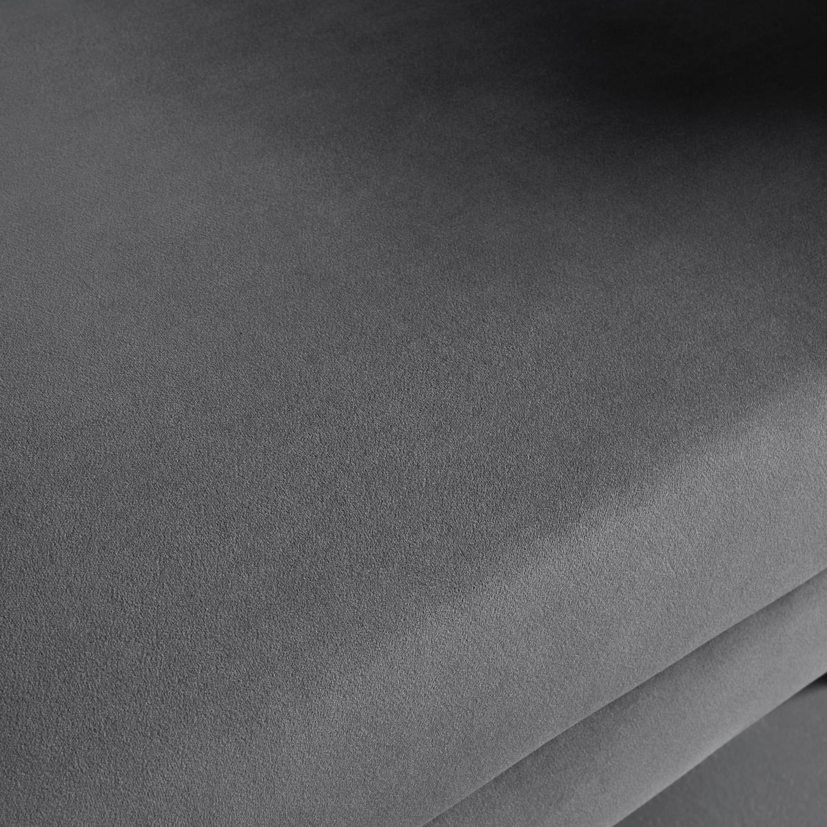 Sofa Yara Dunkelgrau Samt - Schwarz/Grau, MODERN, Holz/Textil (194/77/92cm) - Bessagi Home