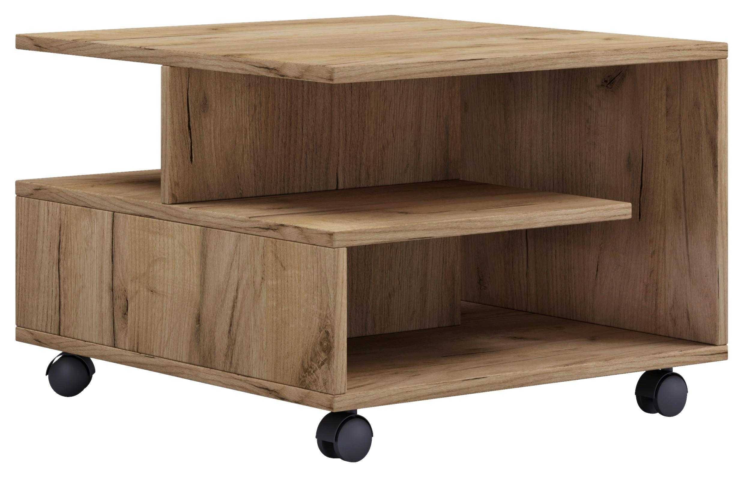 Couchtisch Stango S - Honigeiche, Design, Holzwerkstoff/Kunststoff (50/50/40cm) - MID.YOU