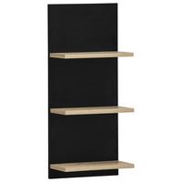 Kopalniški Regal Emmik, Črna, Barva Hrasta - črna/barve hrasta, Moderno, leseni material (30,3/70,2/17,5cm) - Stylife