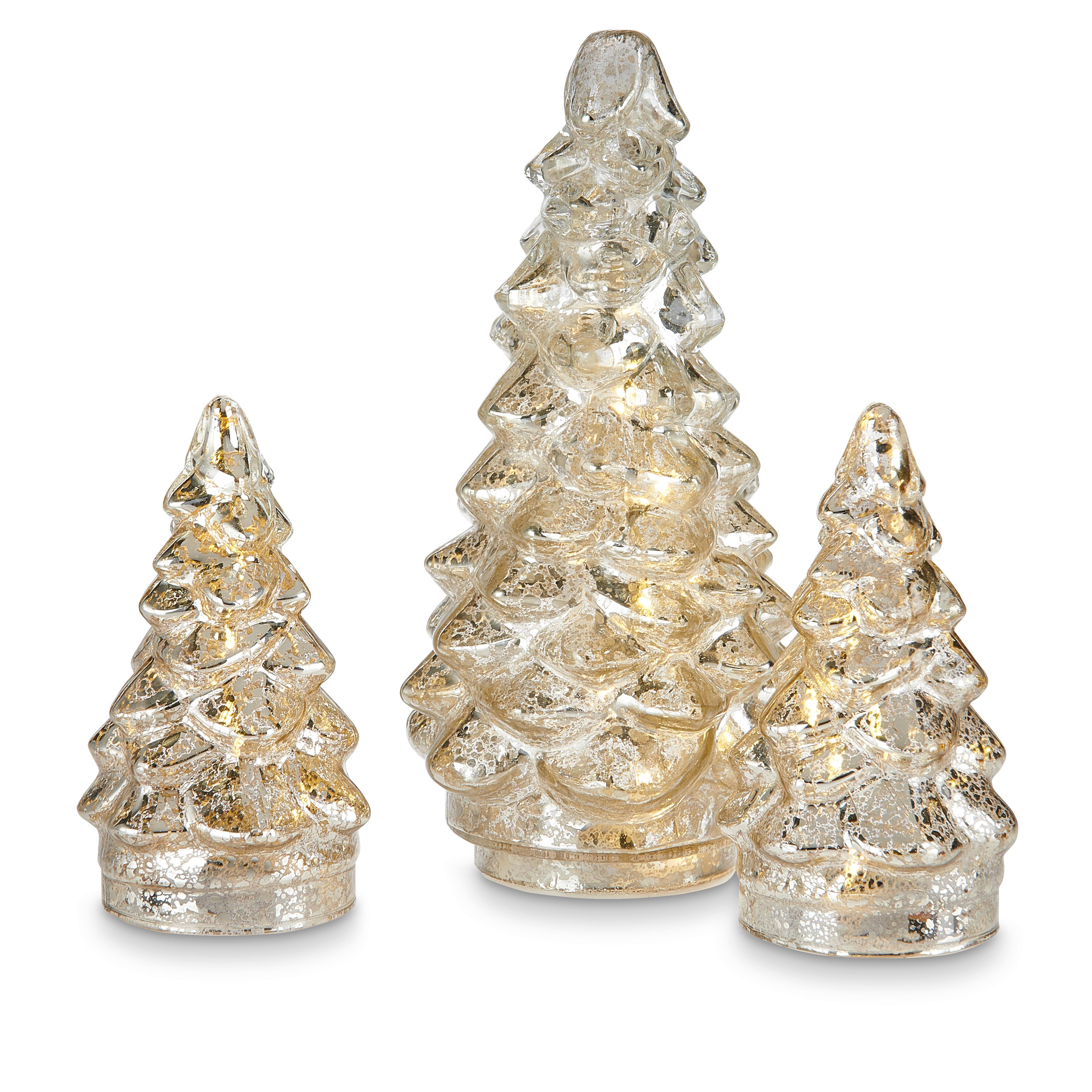 LED-Dekoleuchte Eleanora in Goldfarben 3-teilig - Goldfarben, Konventionell, Glas (9.5/21cm) - Modern Living