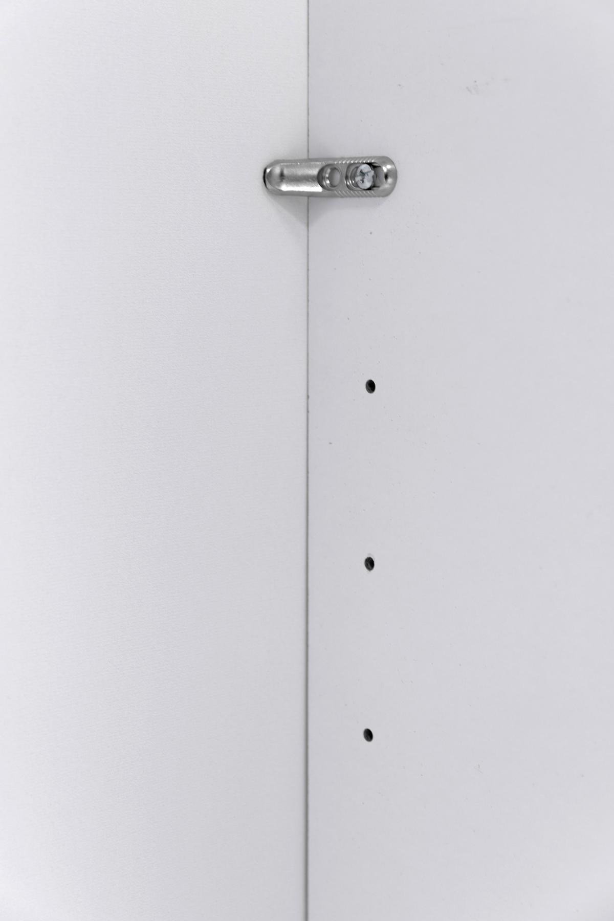 Omara Z Drsnimi Vrati Viva, Bela - bela/barve aluminija, Moderno, kovina/leseni material (200/210/62cm) - P & B