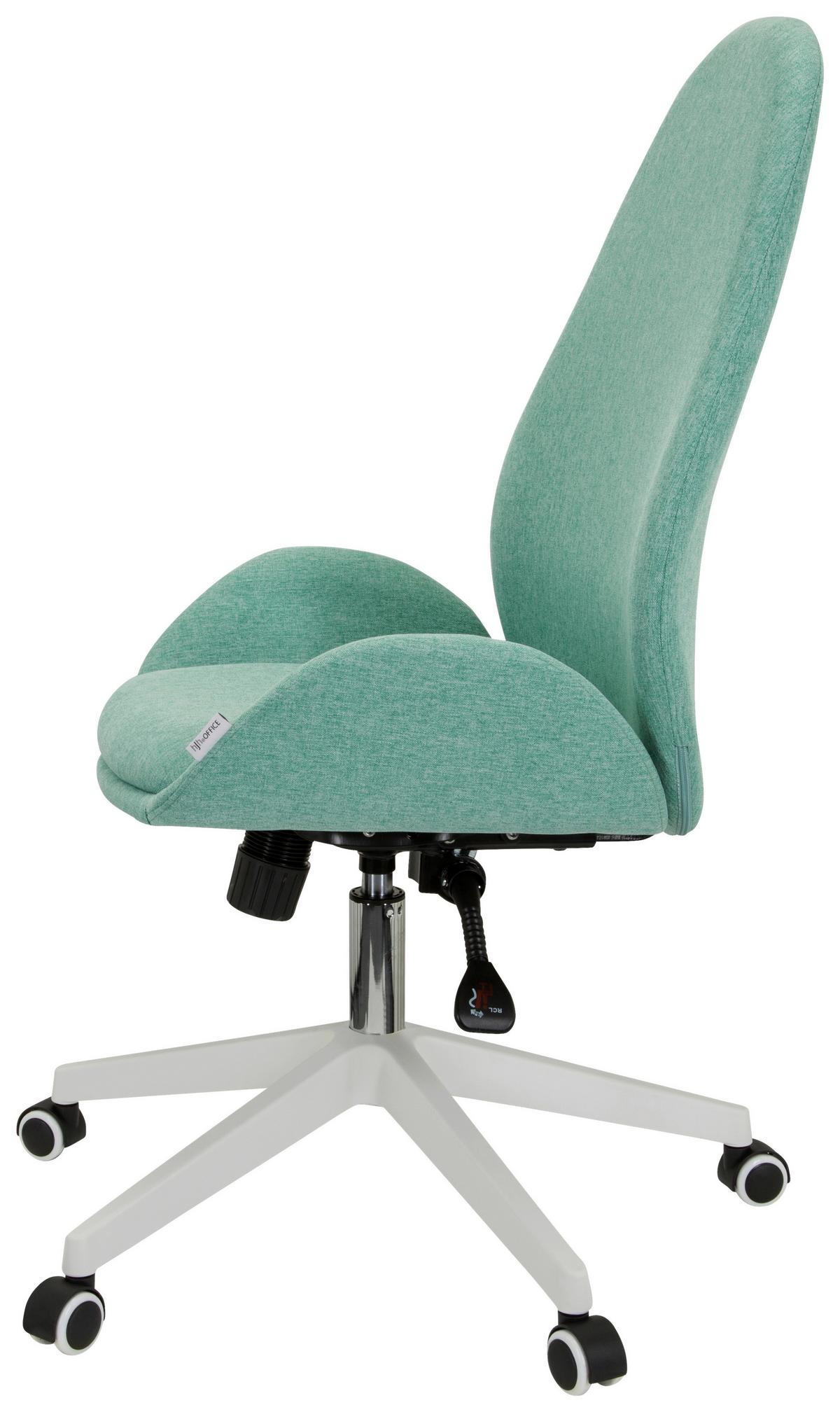 Vrtljivi Stol Avea I, Meta Zelena - bela/metino zelena, Basics, umetna masa/tekstil (56/104/58cm) - MID.YOU