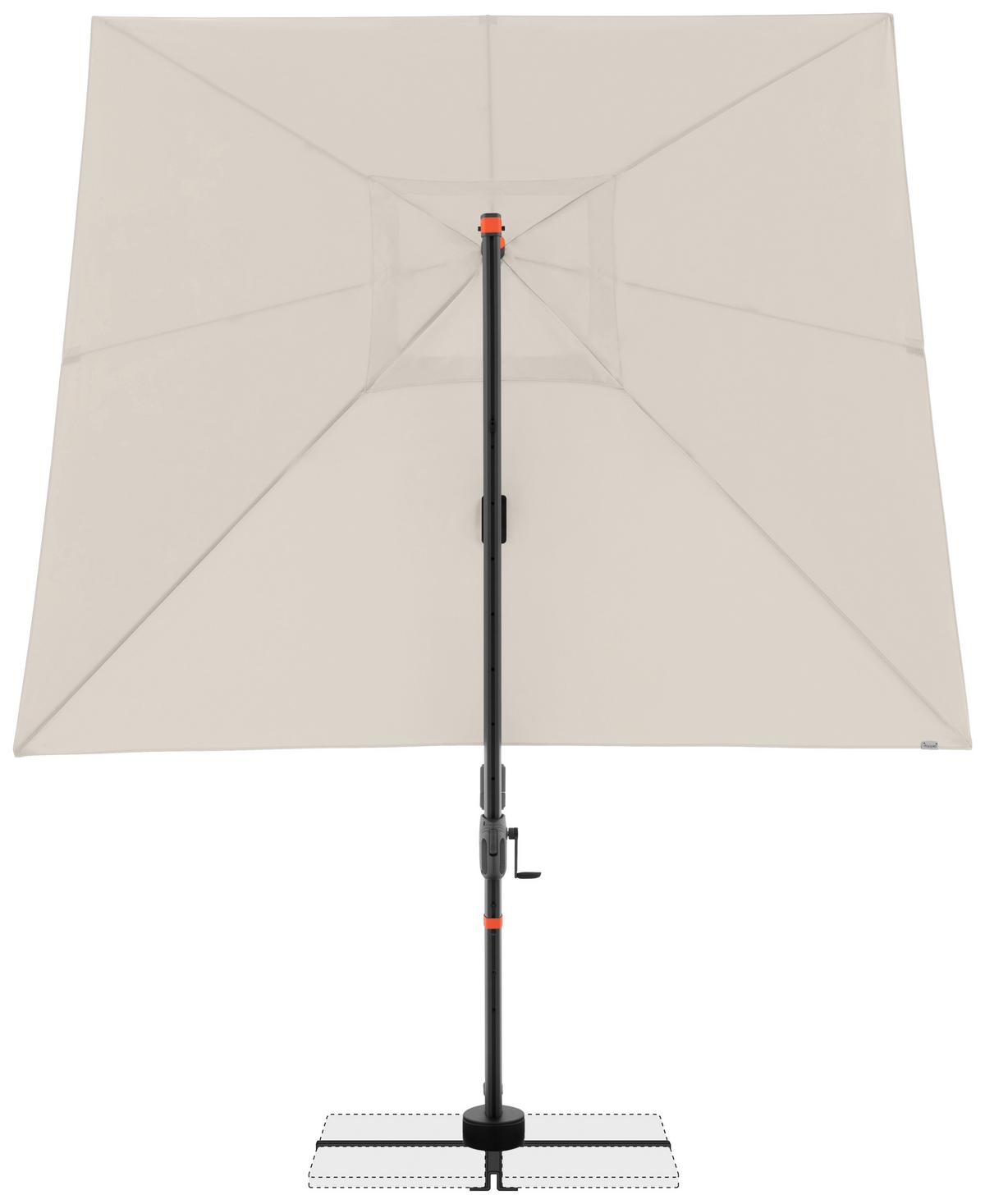 Ampelschirm Myzone Anthrazit/Naturfarben ca.280cm - Anthrazit/Naturfarben, Basics, Textil/Metall (280/280cm) - Doppler