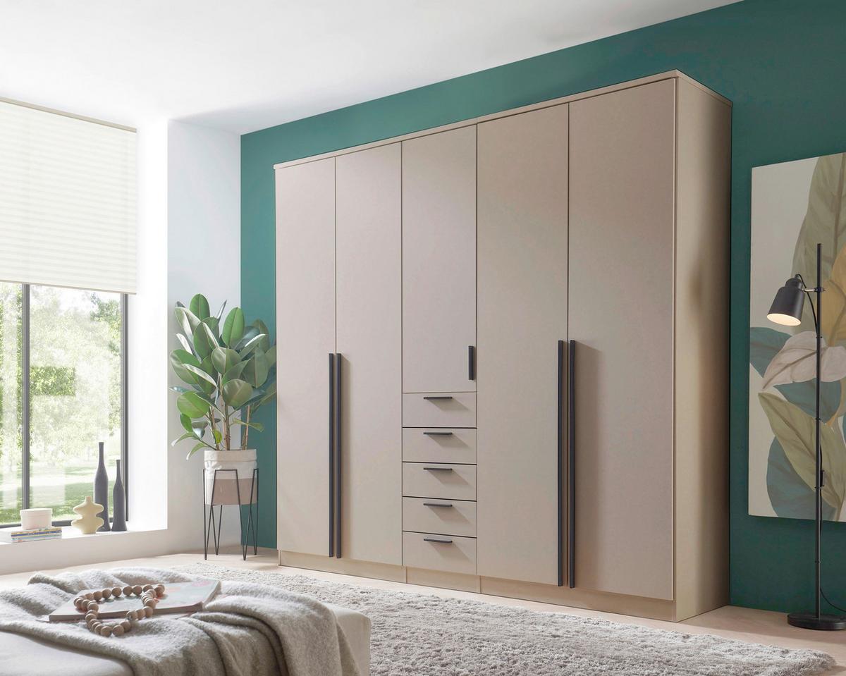 Ormar S Klasičnim Vratima Arnis - kašmir/crna, Konvencionalno, drvni materijal/plastika (225/210/52cm) - Modern Living