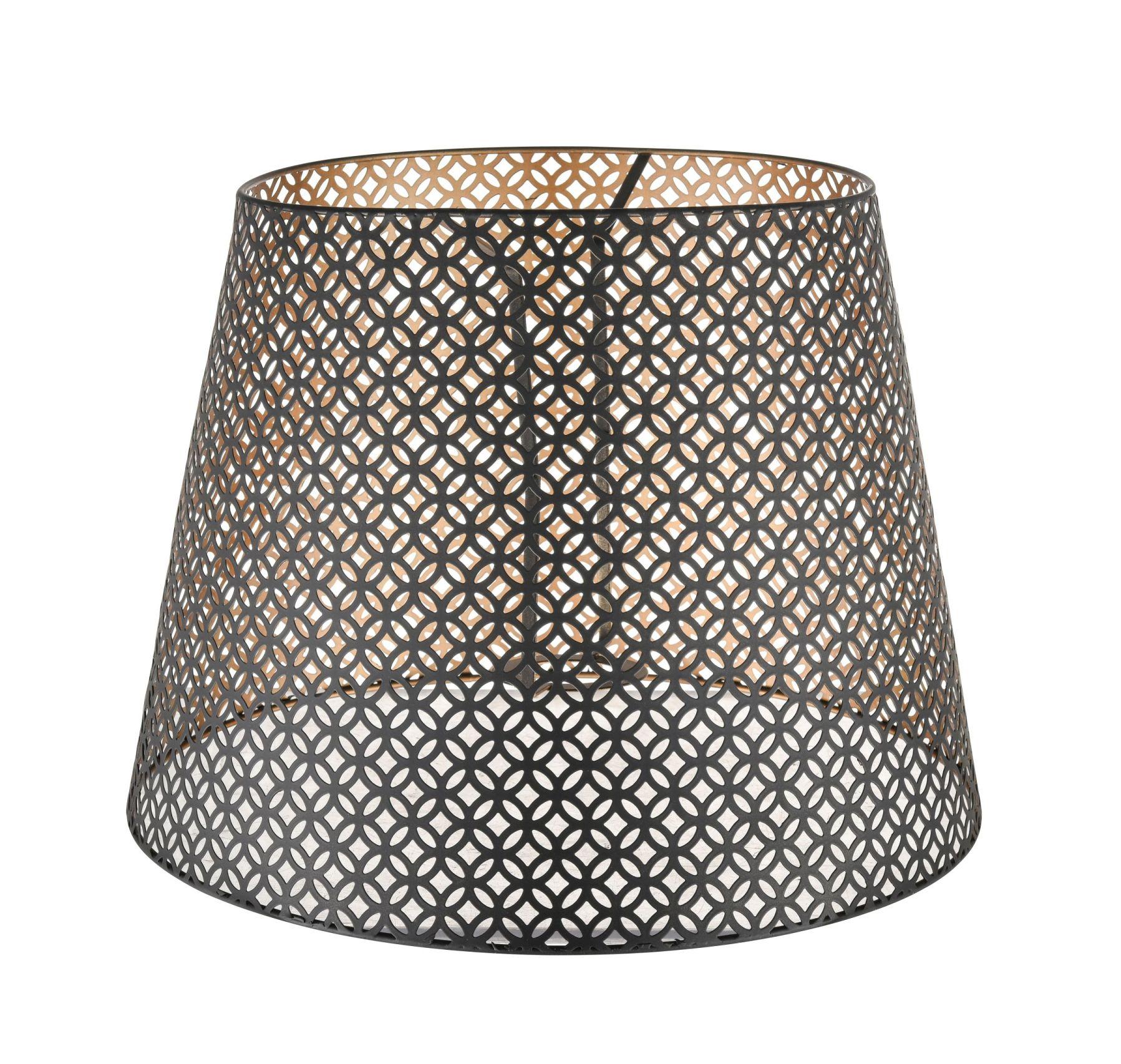 Leuchtenschirm Jir aus Metall Ø ca. 35cm - Goldfarben/Schwarz, MODERN, Metall (35/25cm) - Modern Living