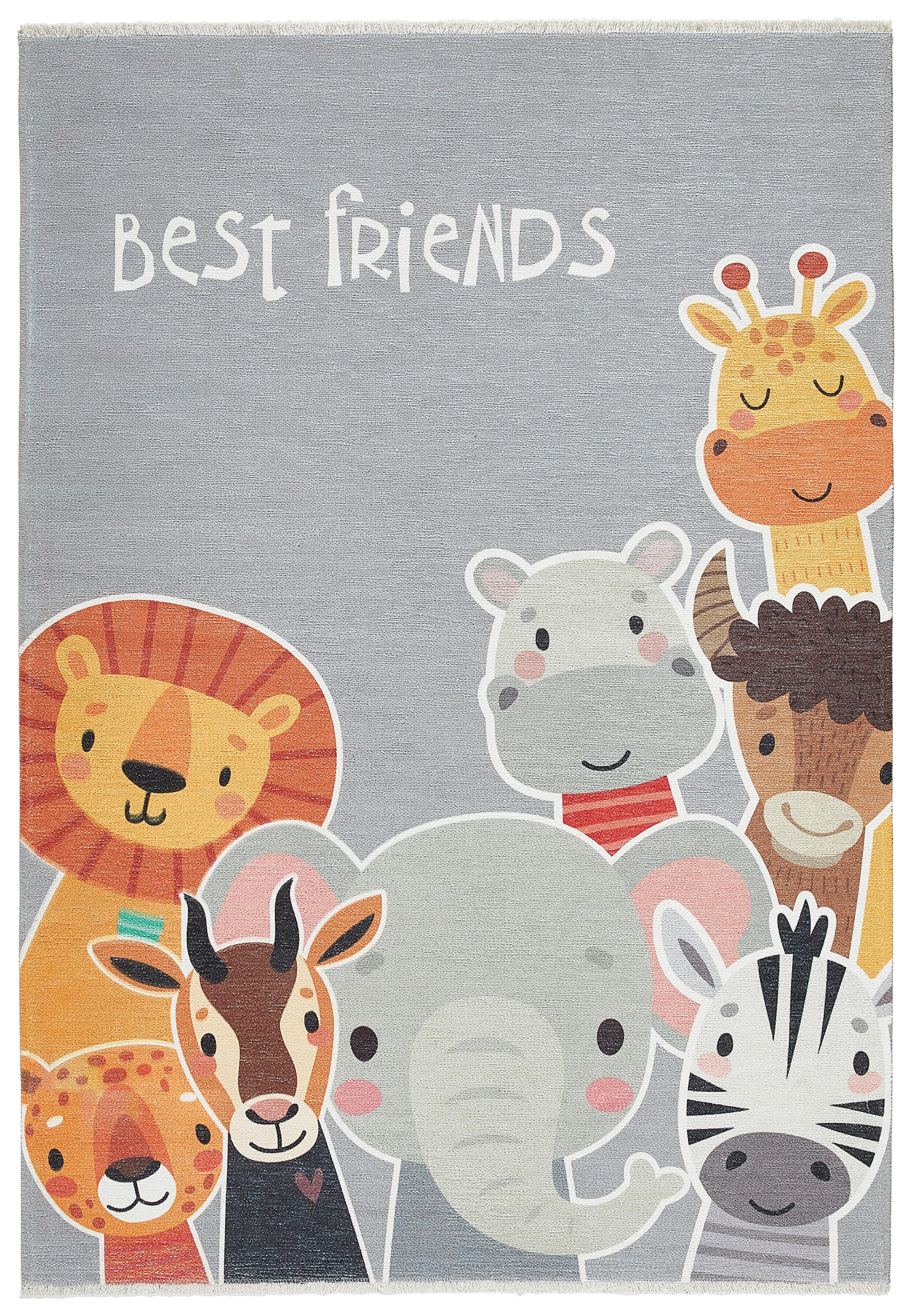 KINDERTEPPICH MY GRETA - Weiss/Multicolor, Trend, Textil (115/170cm) - Ben'n'jen