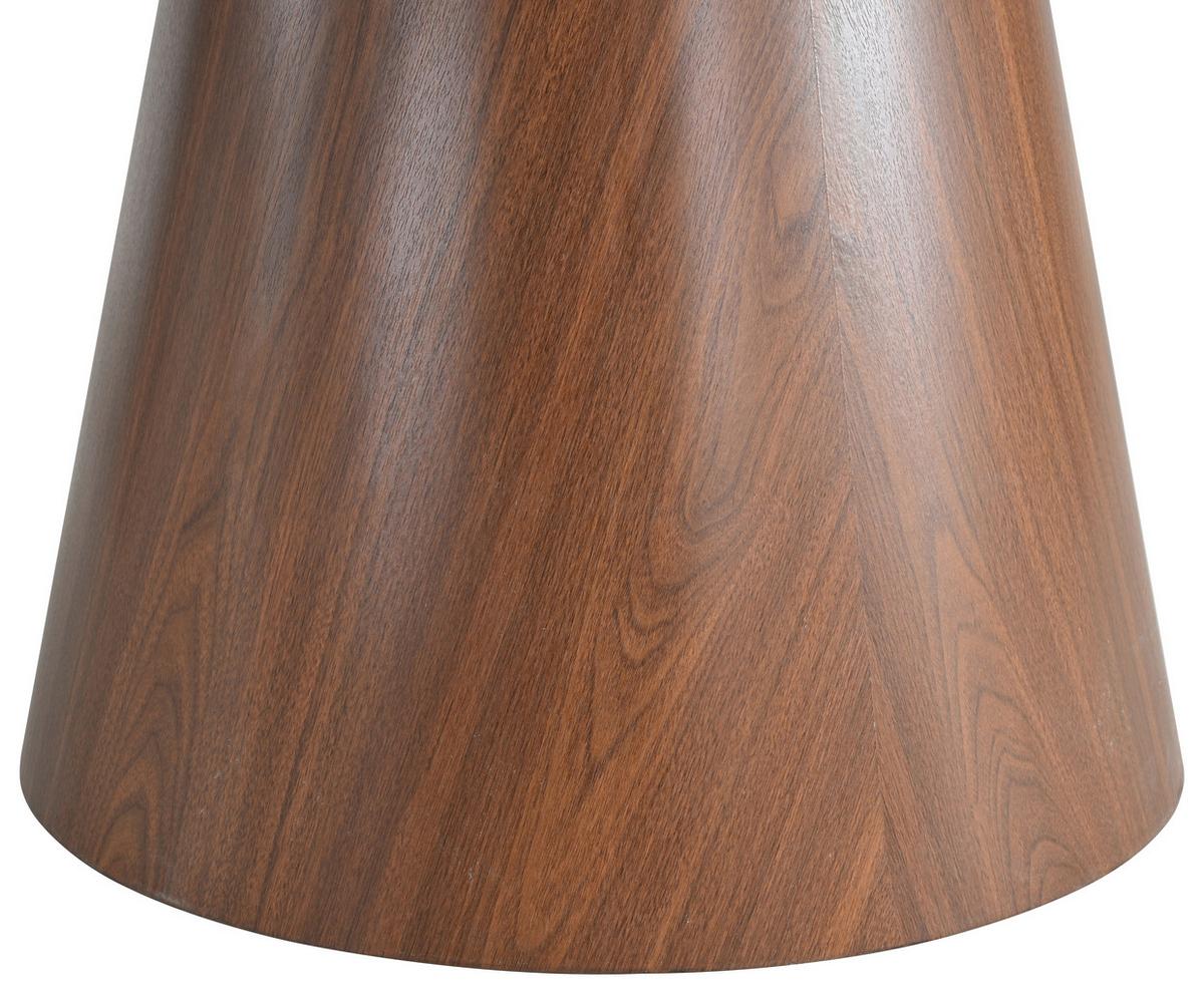 Jedilna Miza Maris, Barva Oreha, Ø 120 - barva oreha/bež, Moderno, steklo/leseni material (120/75cm) - MID.YOU