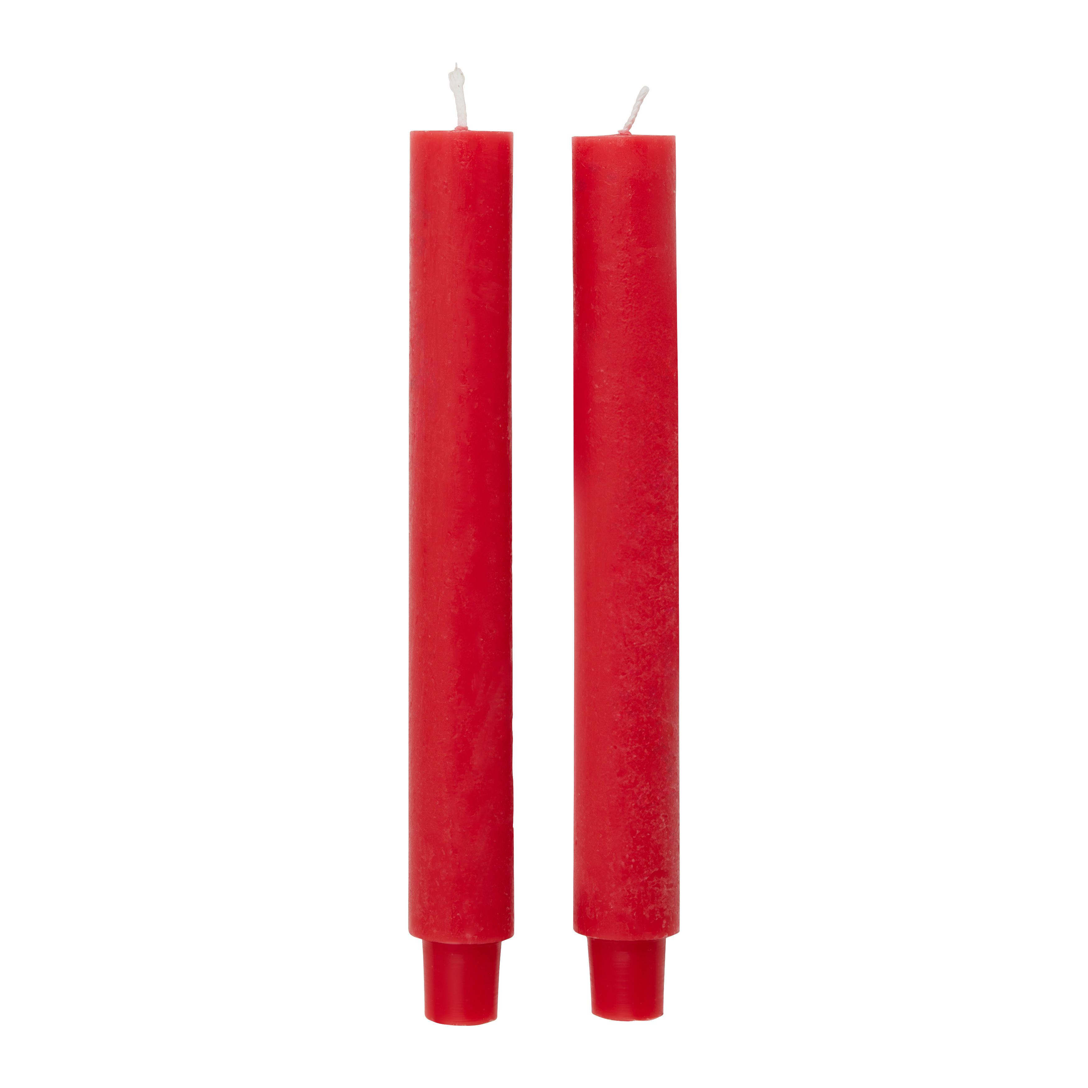 Stabkerzenset Michelle Rot, 2er Set - Rot, KONVENTIONELL (3/25cm) - Modern Living
