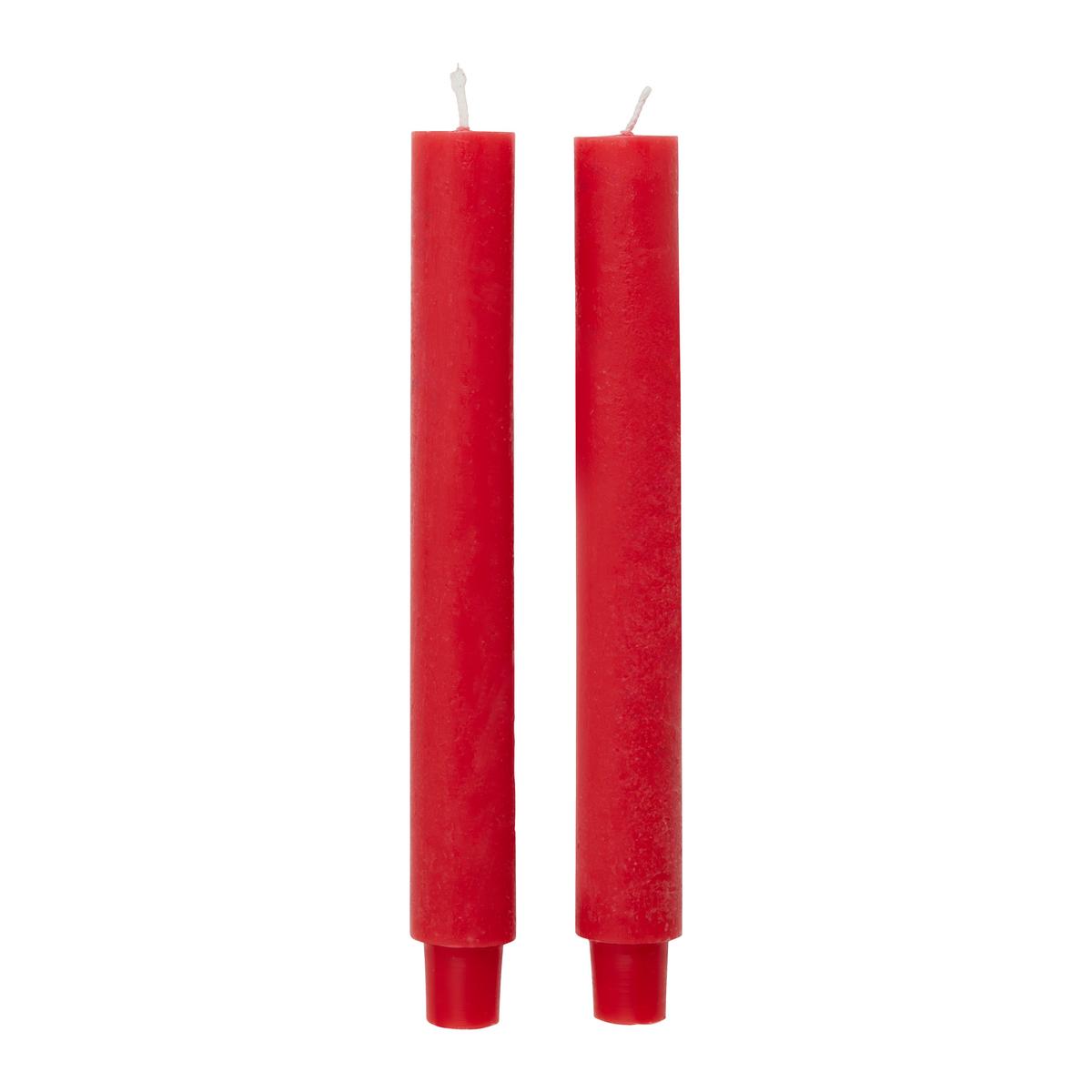 Stabkerzenset Michelle Rot, 2er Set - Rot, Konventionell (3/25cm) - Modern Living