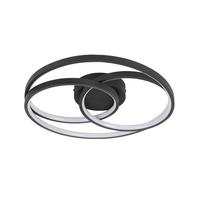 Stropna Led-svetilka Rimo - črna, Moderno, kovina/umetna masa (40/7,5cm) - Mömax