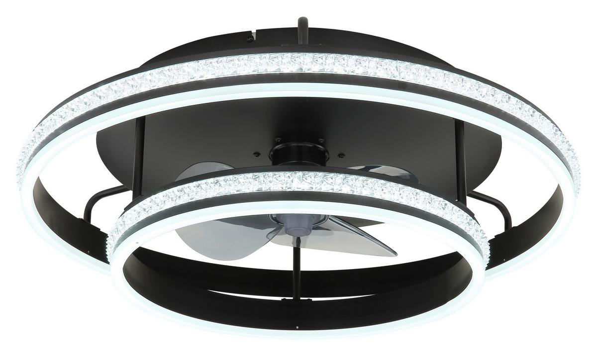 DECKENVENTILATOR 03663 - Klar/Weiss, Design, Kunststoff/Metall (60/20cm) - Globo