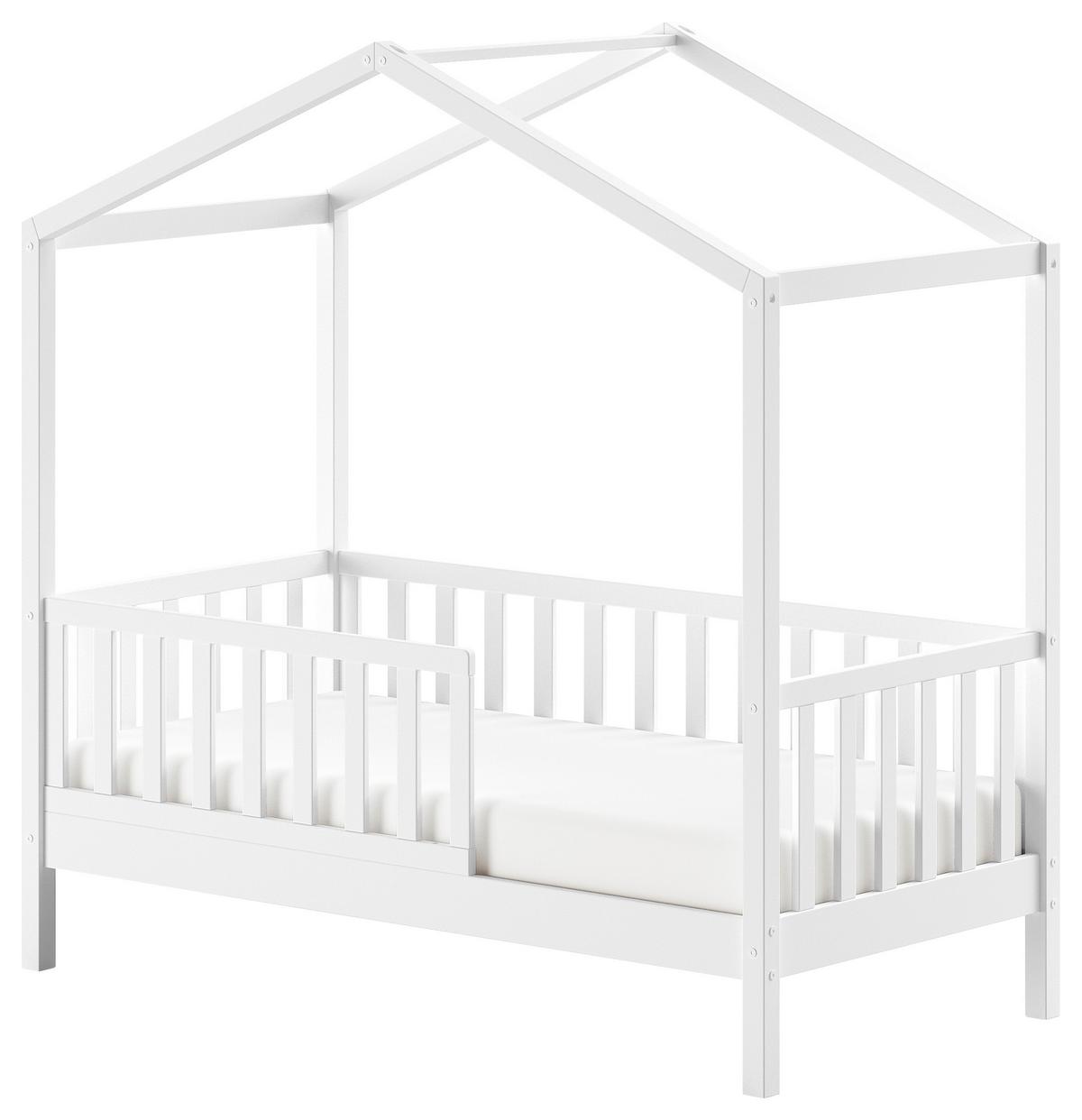 Hausbett Junior ca. 70x140 cm Weiß - Weiß, MODERN, Holz (70/140cm) - MID.YOU