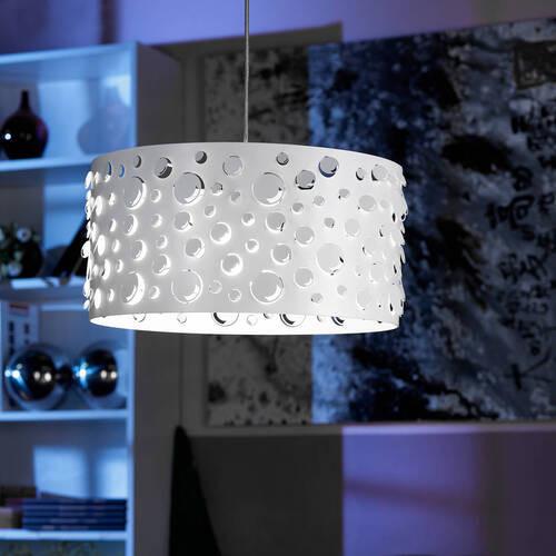 Hängeleuchte Bollicine Weiß max. 22 Watt - Weiß, Design, Metall (40/90cm)