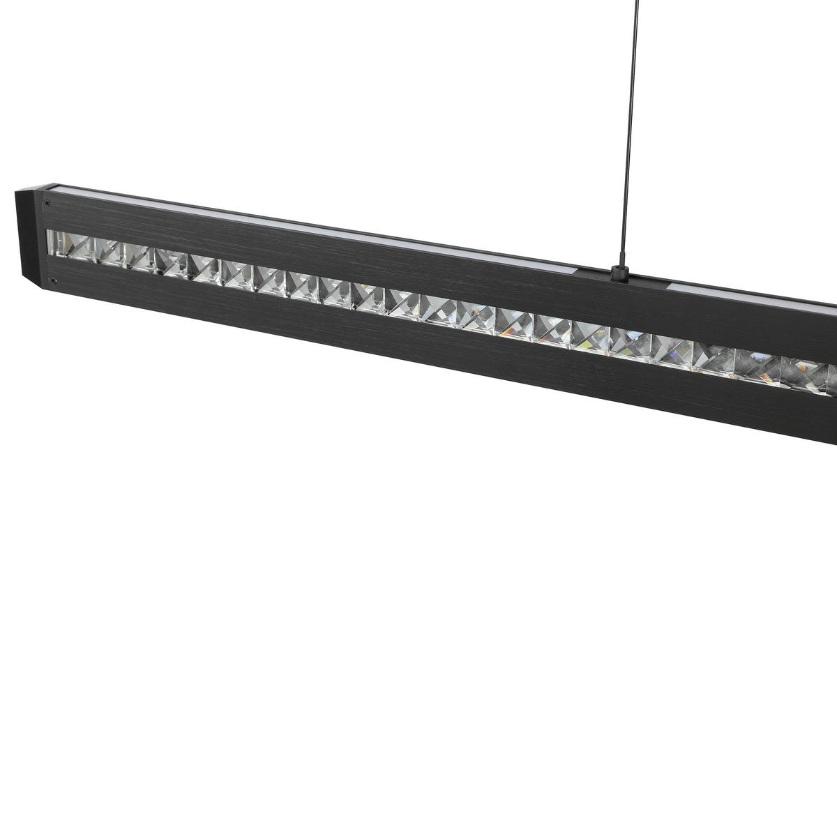 LAMPA WISZĄCA LED G51450/06 BANDA - czarny, Design, metal/szkło (115/6,5/150cm) - Brilliant