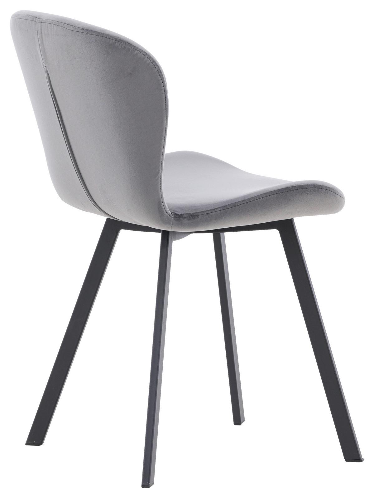 STUHL-SET LILJA - Schwarz/Grau, Design, Textil/Metall (48/80/50cm) - Livetastic
