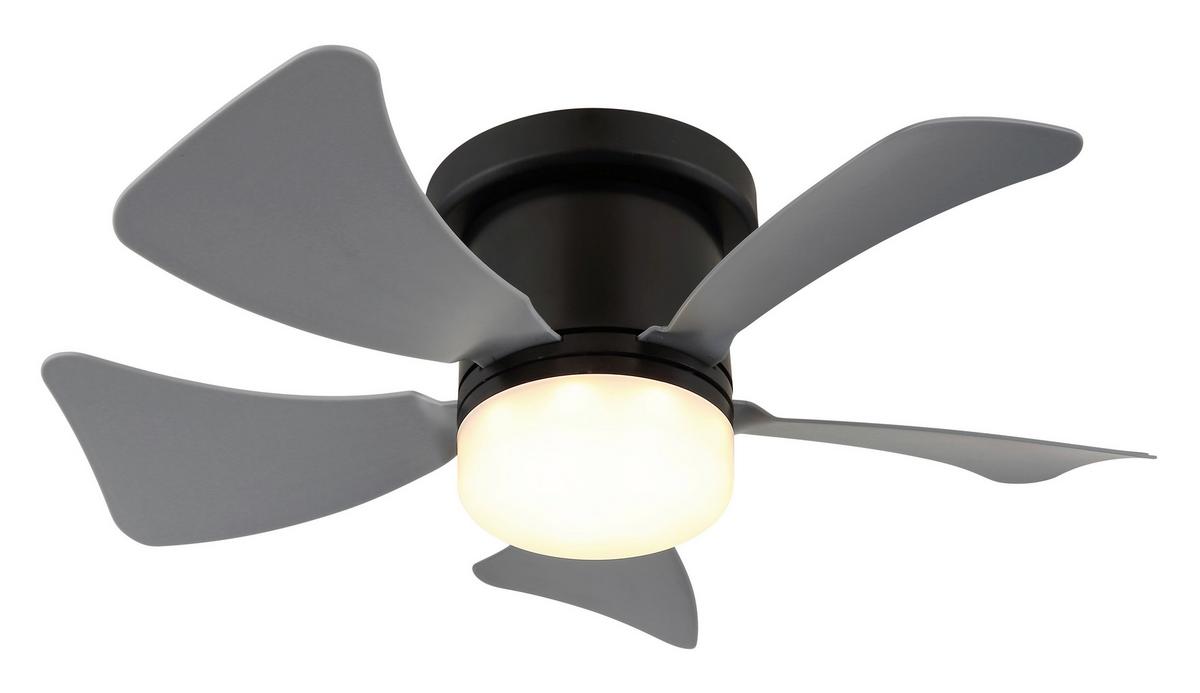 Deckenventilator 03609a Hines -Bp- - Weiss/Schwarz, Basics, Kunststoff/Metall (40.6/13cm) - Globo