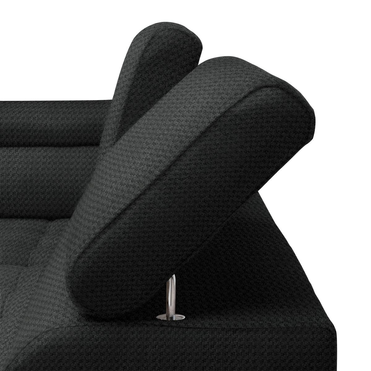 Kutna Garnitura Gremio - crna/antracit, Moderno, tekstil/plastika (206/283cm) - Modern Living