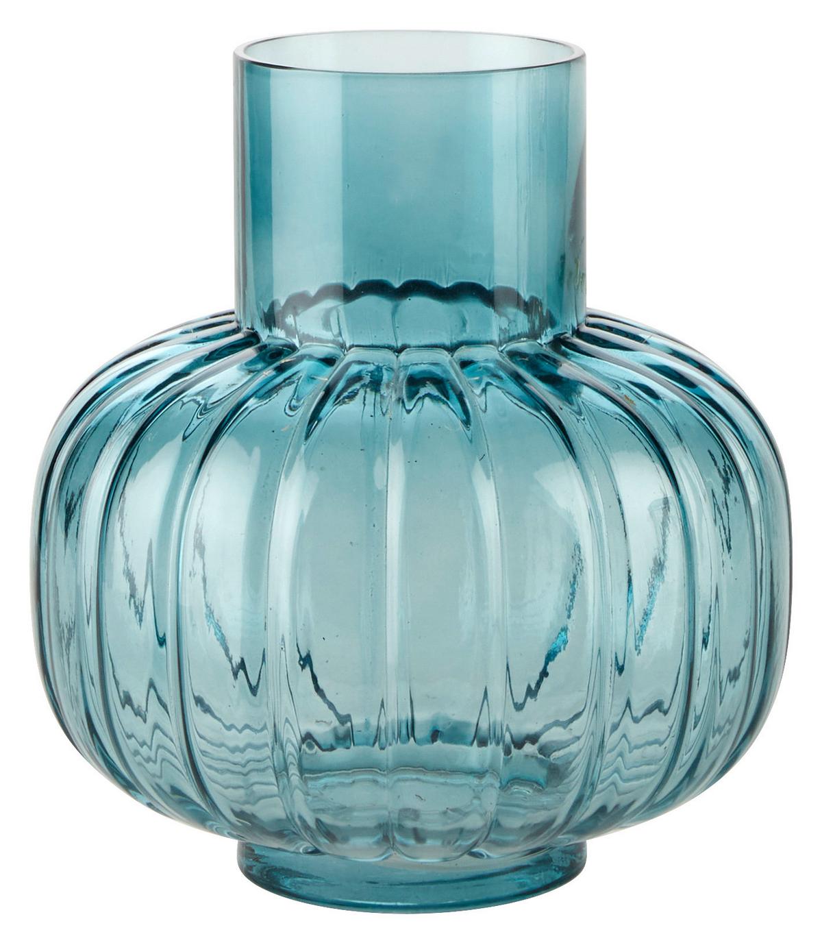 Vază PAULA I -PAZ- - albastru, Basics, sticlă (18/20cm) - Modern Living