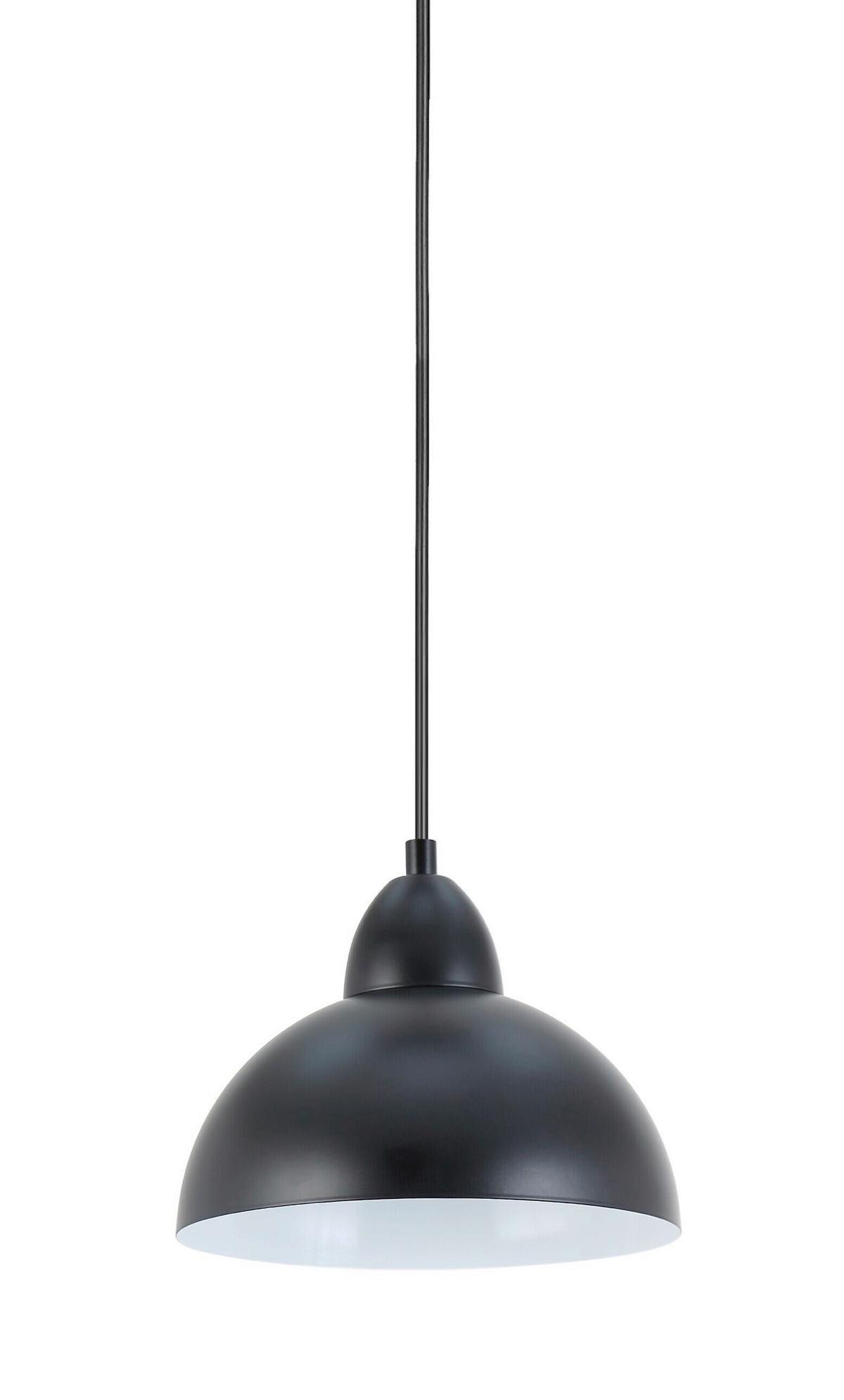 Hängeleuchte Michael Schwarz/Weiß max. 25 Watt - Schwarz/Weiß, MODERN, Kunststoff/Metall (20/100cm) - Mömax