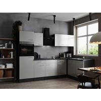 Kotna Kuhinja Z Aparati Oliver, 280x172cm - srebrne barve/siva, Design, kovina/leseni material (280/172cm) - Respekta