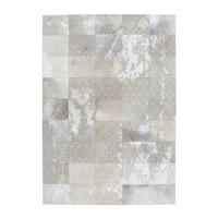 Flachwebeteppich Cobra 343 Silber 200cm X 300cm - Silberfarben, Design, Leder/Textil (200/300cm) - Kayoom