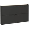 Hängeschuhschrank Ameca Graphitfarben/Eichefarben - Eichefarben/Graphitfarben, MODERN, Holzwerkstoff/Metall (140/83/18cm) - Premium Living