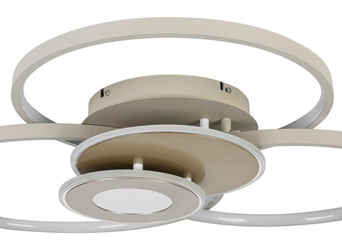 LED-Deckenleuchte Sehr Champagnerfarben max. 40 Watt - Sandfarben/Champagner, MODERN, Kunststoff/Metall (74/77/11cm) - Mömax