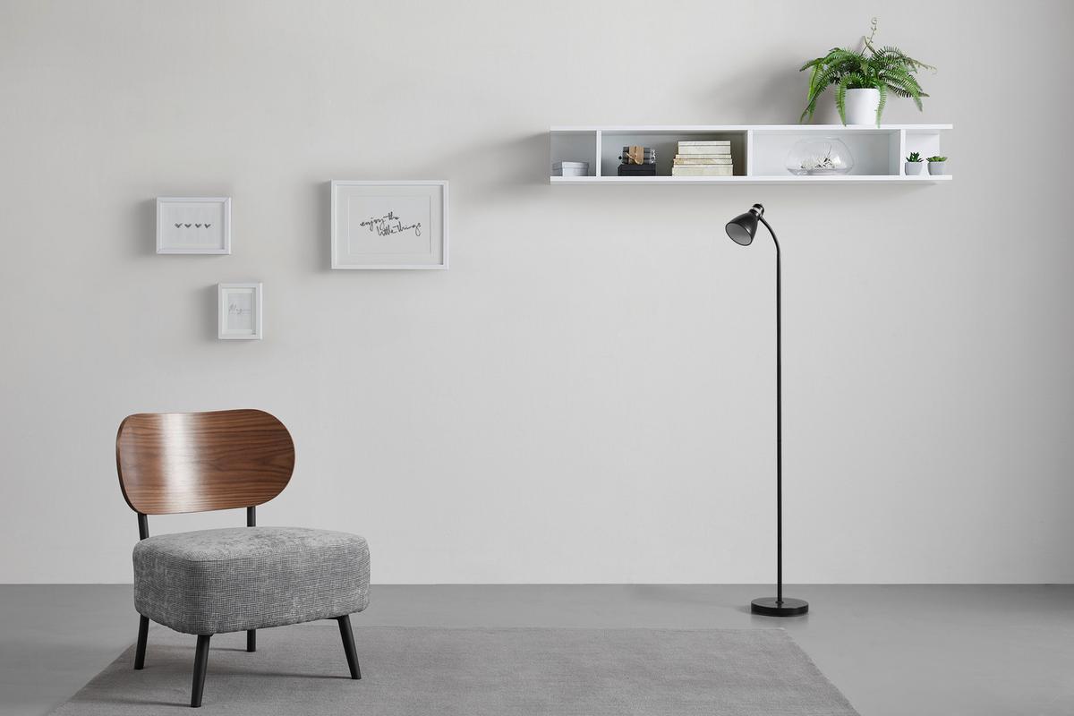 Wandregal Bani in Weiß Hochglanz - Weiß Hochglanz, MODERN, Holzwerkstoff (138/19/21cm) - Mömax